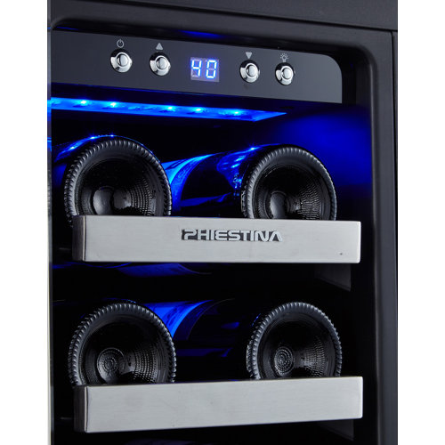 Phiestina 72 Cans (12 oz.) BuiltIn Beverage Refrigerator with Wine